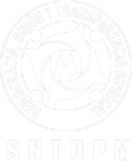 sindicato de trabajadores SNTUPM logo sf blanco
