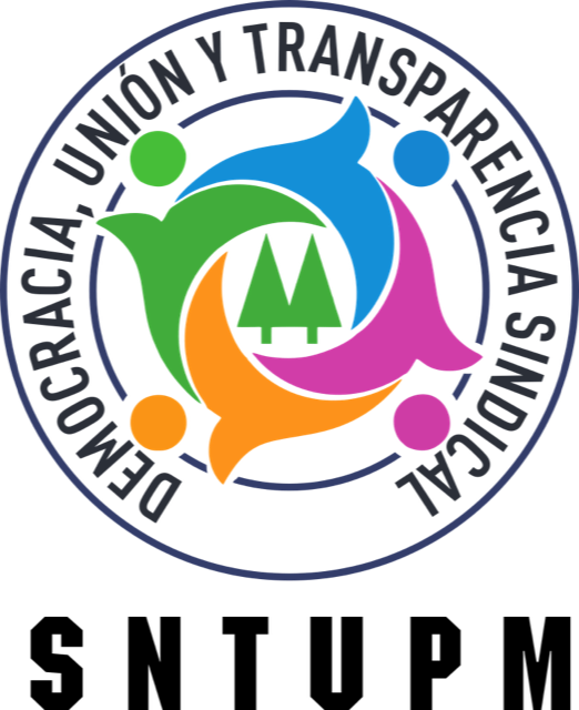 sindicato de trabajadores SNTUPM logo sf blanco